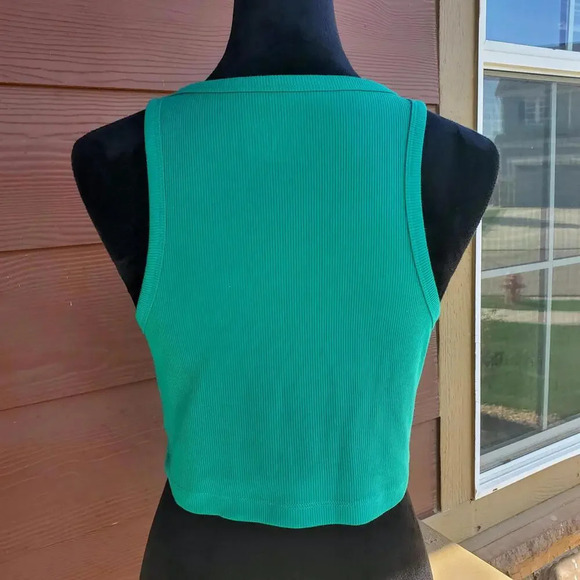 NWT Wild Fable 2-Piece Teal Green Cropped Tank Bundle Size XL Ribbed - Picture 9 of 15
